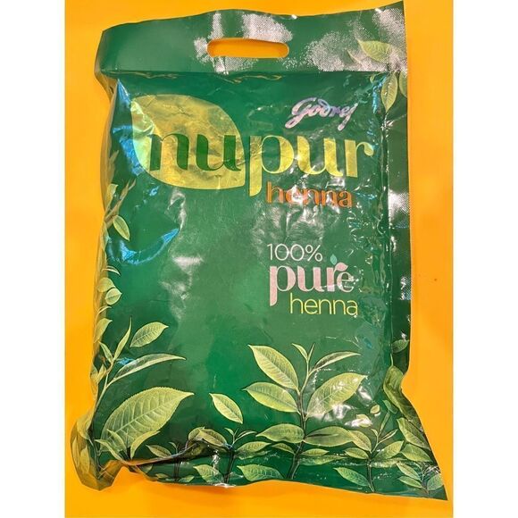 Godrej Nupur Henna Mehendi for hair color with goodness of 9 herbs, natural 500g - Picture 1 of 2